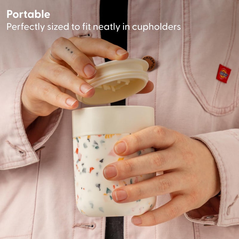 WP W&P Porter Ceramic Mug w/ Protective Silicone Sleeve, Mint 12 Ounces | On-the-Go | Reusable Cup for Coffee or Tea | Portable | Dishwasher Safe - Image 4